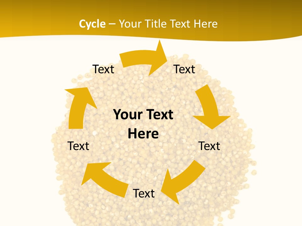 A Pile Of Yellow Seeds Next To A White Background PowerPoint Template