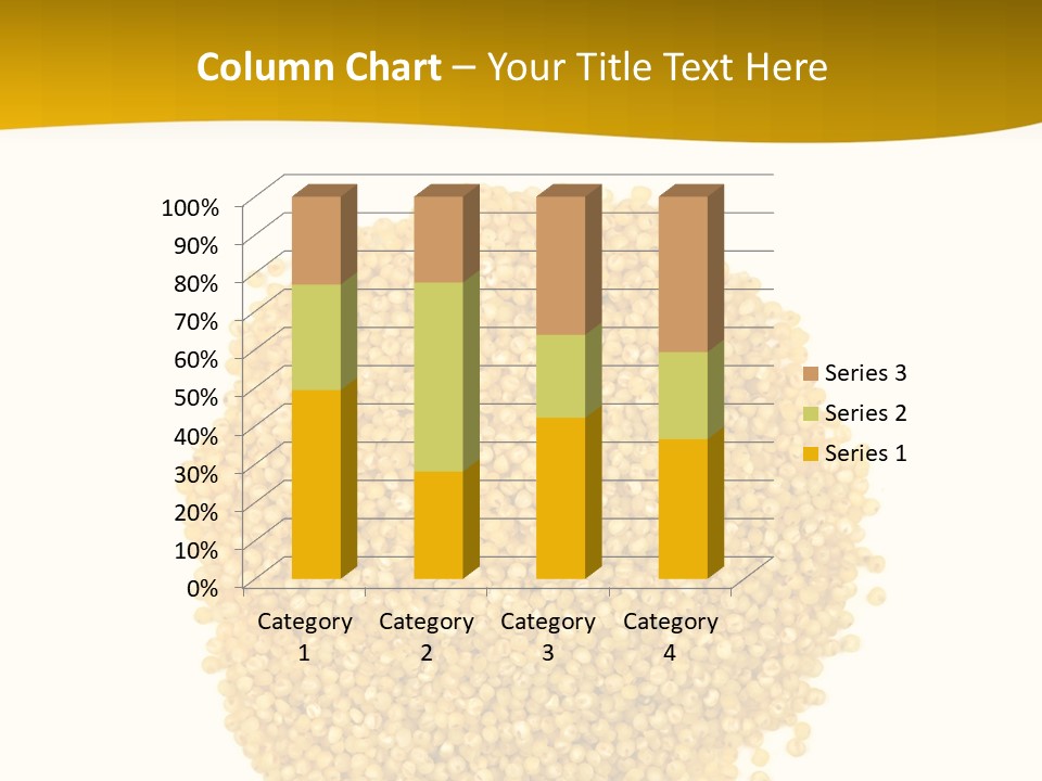 A Pile Of Yellow Seeds Next To A White Background PowerPoint Template