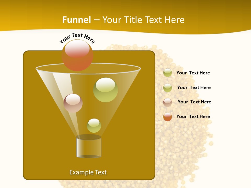 A Pile Of Yellow Seeds Next To A White Background PowerPoint Template