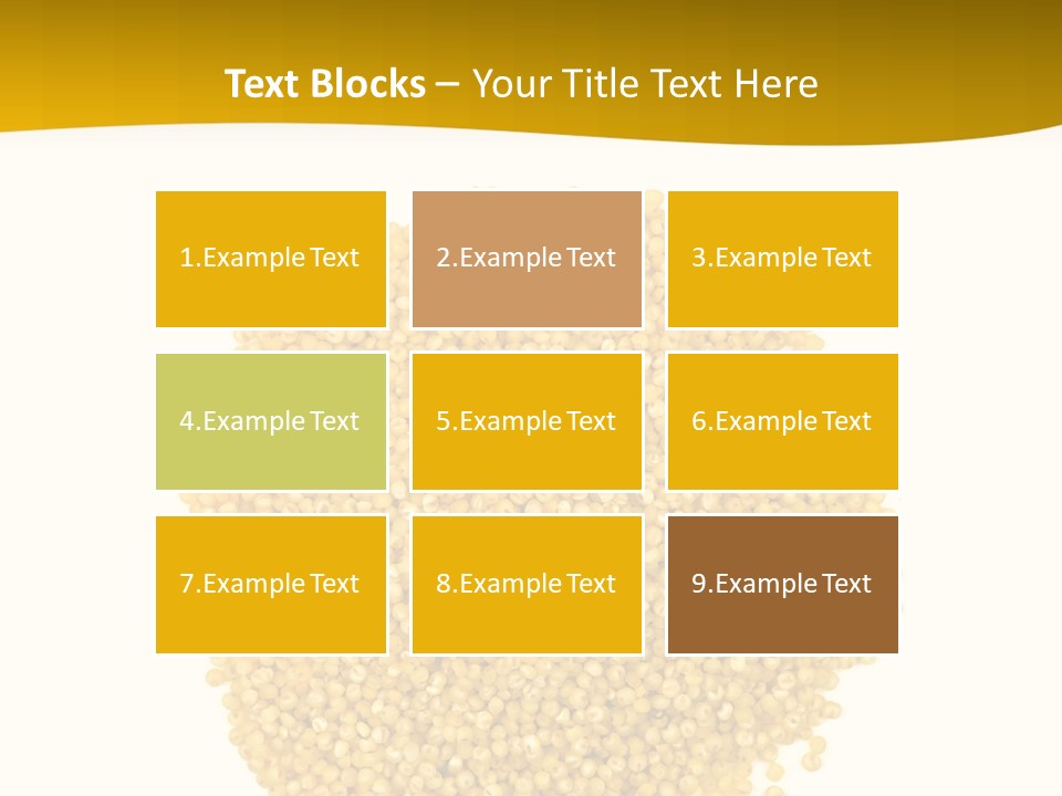 A Pile Of Yellow Seeds Next To A White Background PowerPoint Template