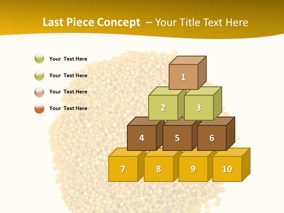 A Pile Of Yellow Seeds Next To A White Background PowerPoint Template