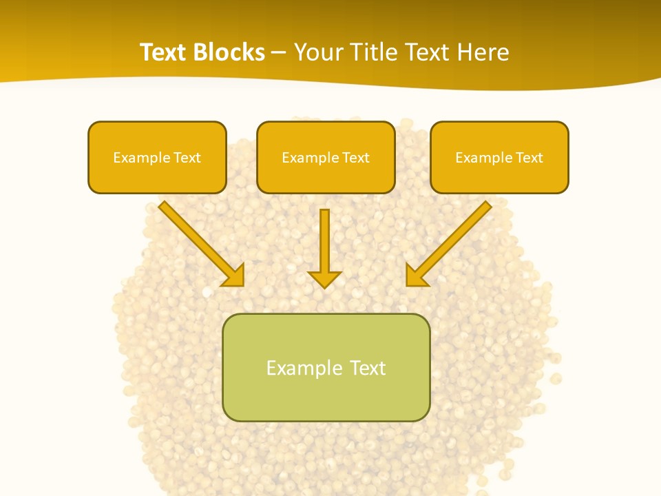 A Pile Of Yellow Seeds Next To A White Background PowerPoint Template