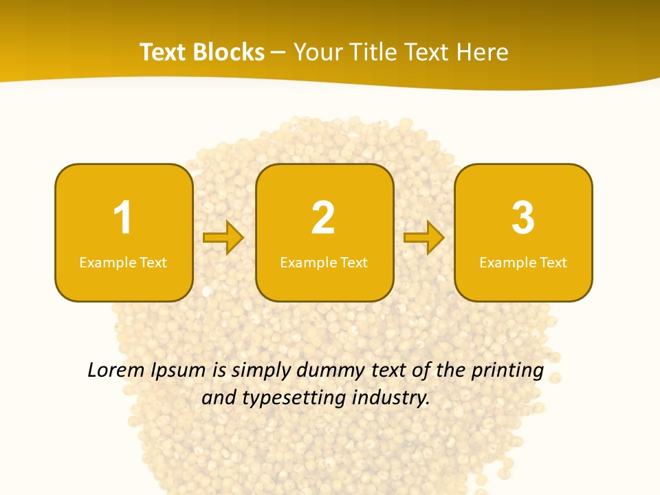 A Pile Of Yellow Seeds Next To A White Background PowerPoint Template