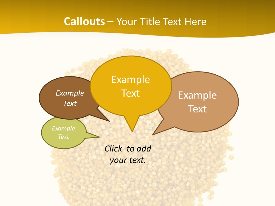 A Pile Of Yellow Seeds Next To A White Background PowerPoint Template
