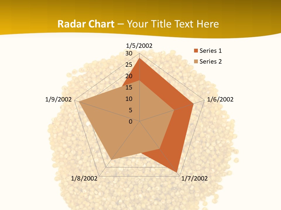 A Pile Of Yellow Seeds Next To A White Background PowerPoint Template