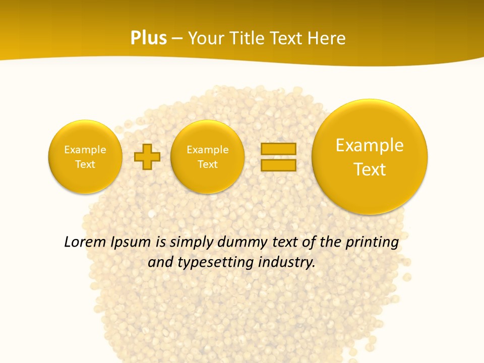 A Pile Of Yellow Seeds Next To A White Background PowerPoint Template