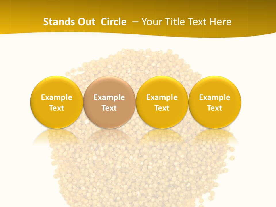 A Pile Of Yellow Seeds Next To A White Background PowerPoint Template