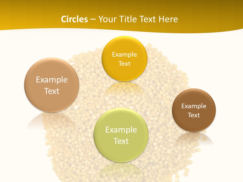A Pile Of Yellow Seeds Next To A White Background PowerPoint Template