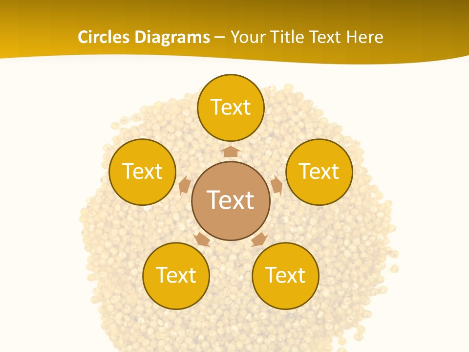 A Pile Of Yellow Seeds Next To A White Background PowerPoint Template