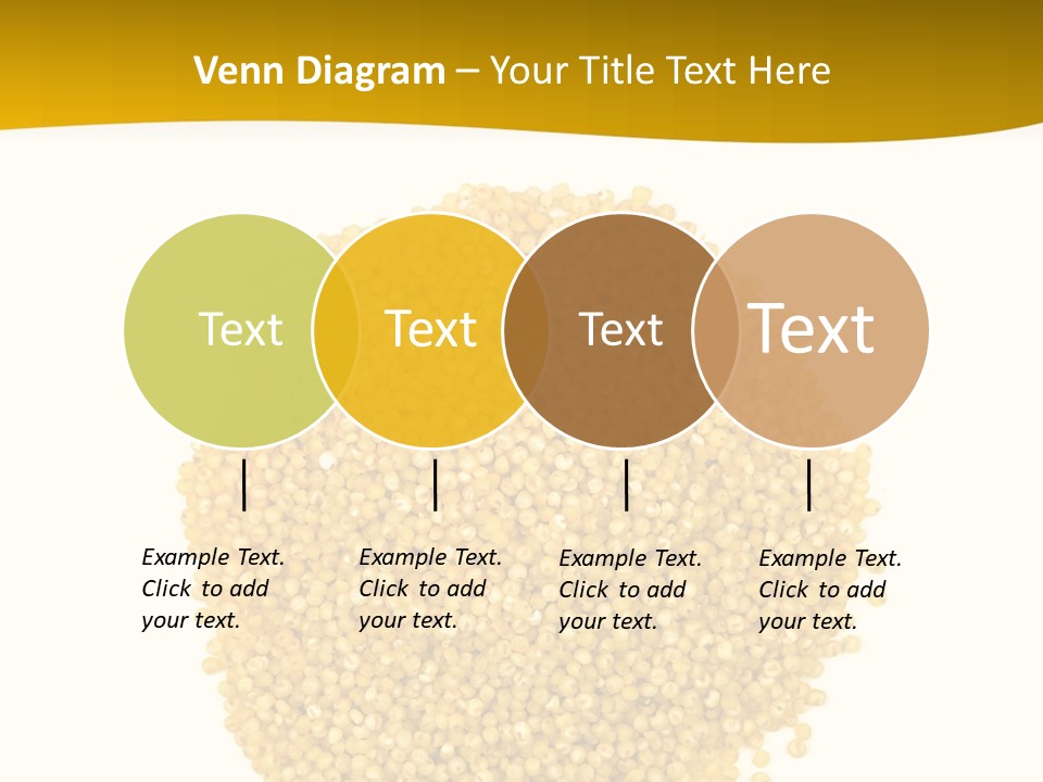 A Pile Of Yellow Seeds Next To A White Background PowerPoint Template