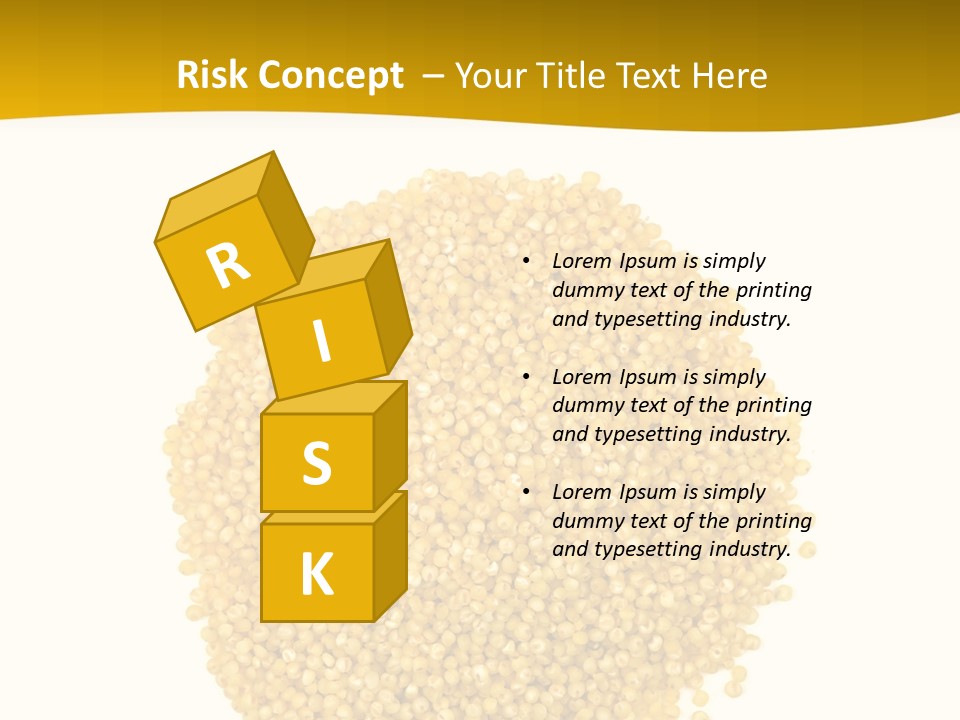 A Pile Of Yellow Seeds Next To A White Background PowerPoint Template