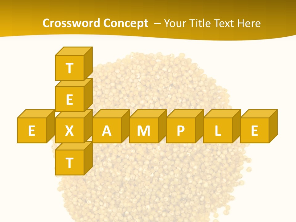 A Pile Of Yellow Seeds Next To A White Background PowerPoint Template