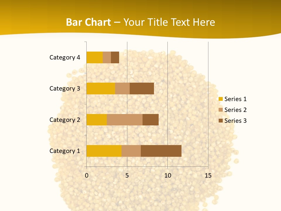 A Pile Of Yellow Seeds Next To A White Background PowerPoint Template