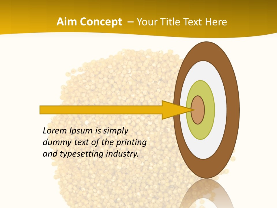 A Pile Of Yellow Seeds Next To A White Background PowerPoint Template