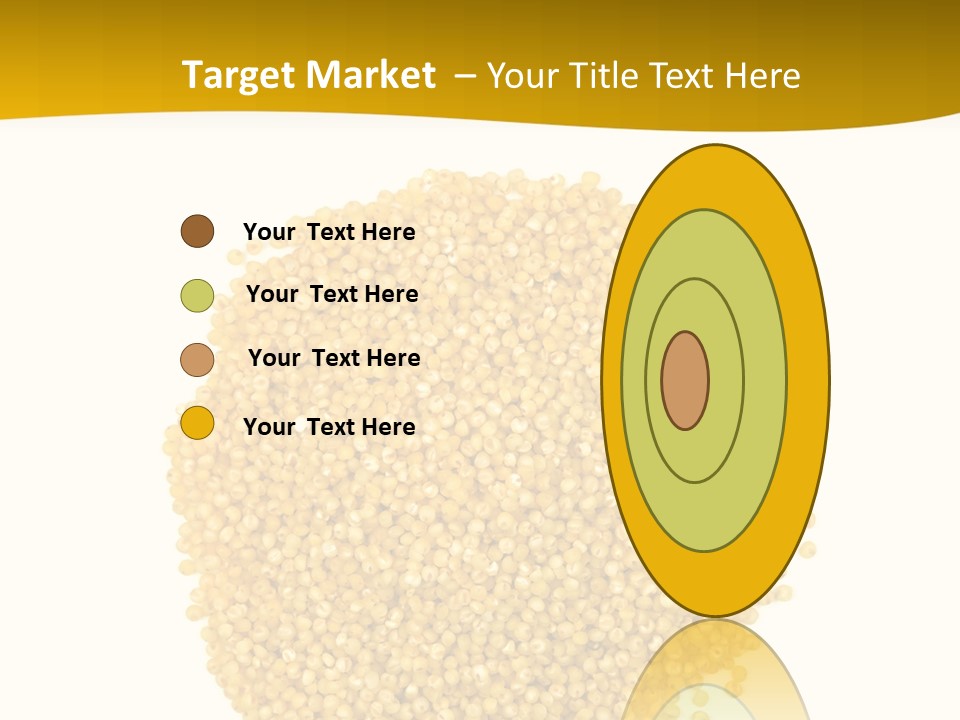 A Pile Of Yellow Seeds Next To A White Background PowerPoint Template