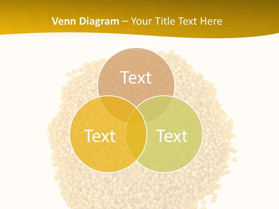 A Pile Of Yellow Seeds Next To A White Background PowerPoint Template