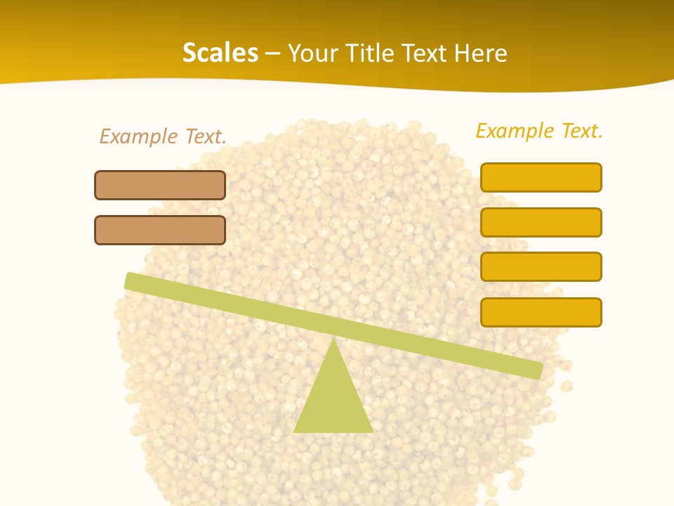A Pile Of Yellow Seeds Next To A White Background PowerPoint Template