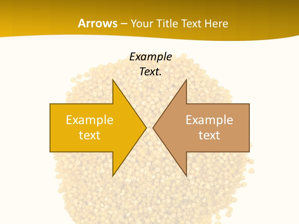 A Pile Of Yellow Seeds Next To A White Background PowerPoint Template