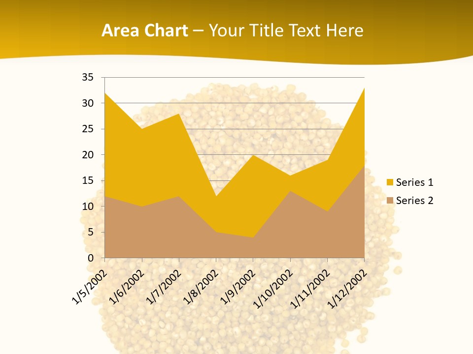 A Pile Of Yellow Seeds Next To A White Background PowerPoint Template
