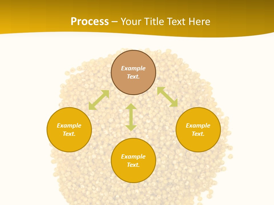 A Pile Of Yellow Seeds Next To A White Background PowerPoint Template