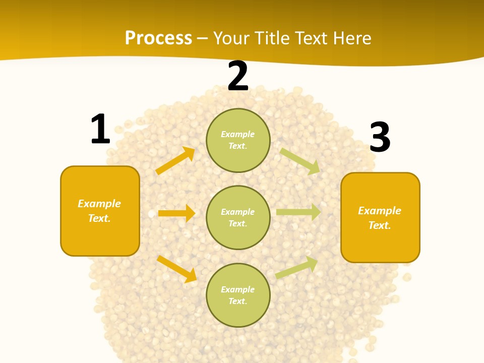 A Pile Of Yellow Seeds Next To A White Background PowerPoint Template
