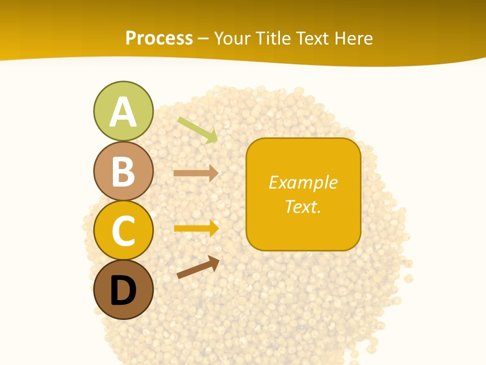 A Pile Of Yellow Seeds Next To A White Background PowerPoint Template