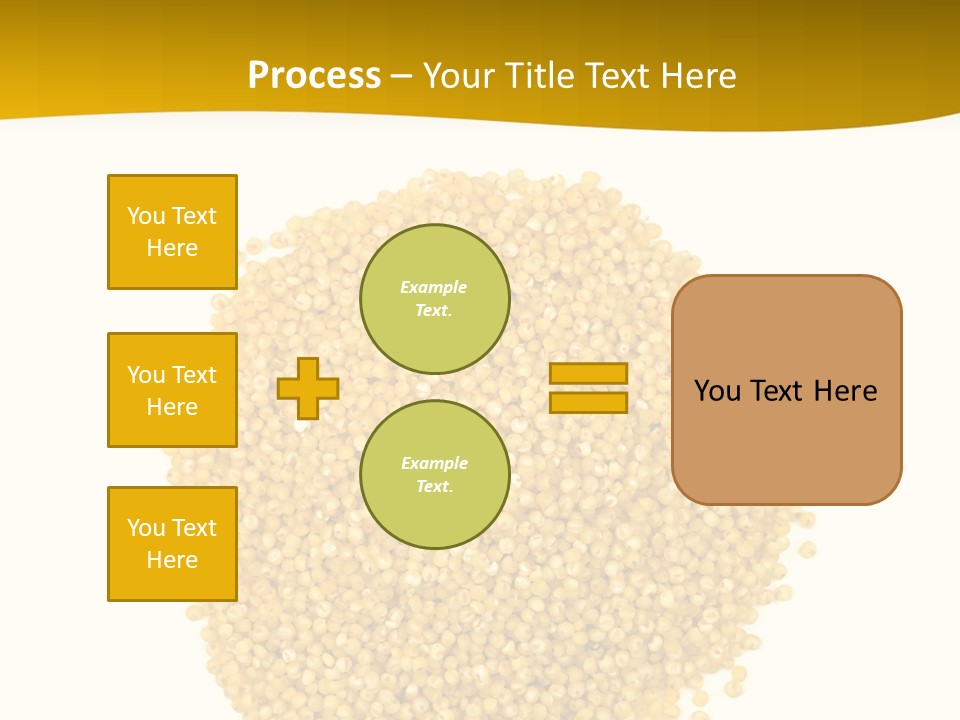 A Pile Of Yellow Seeds Next To A White Background PowerPoint Template