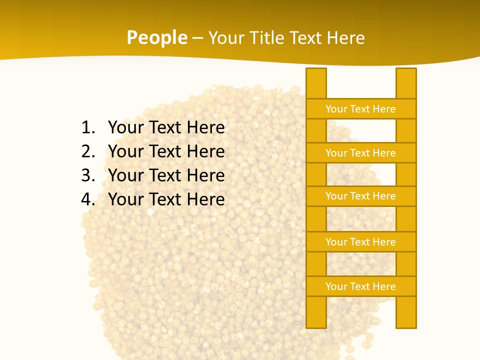 A Pile Of Yellow Seeds Next To A White Background PowerPoint Template