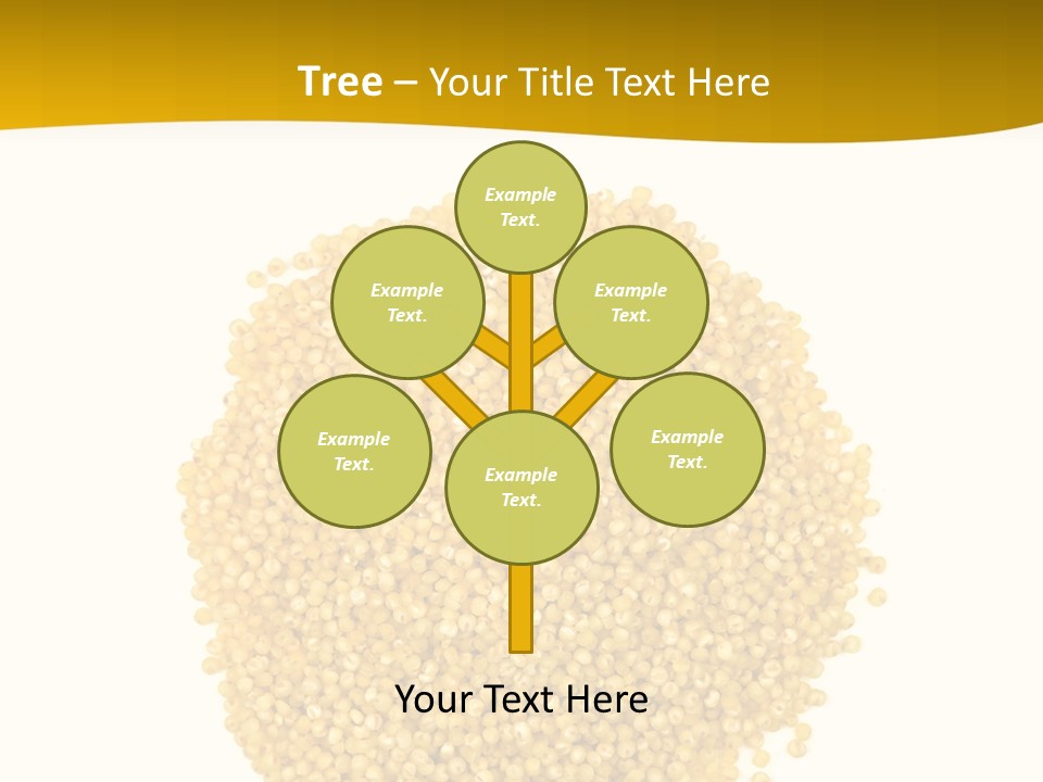 A Pile Of Yellow Seeds Next To A White Background PowerPoint Template