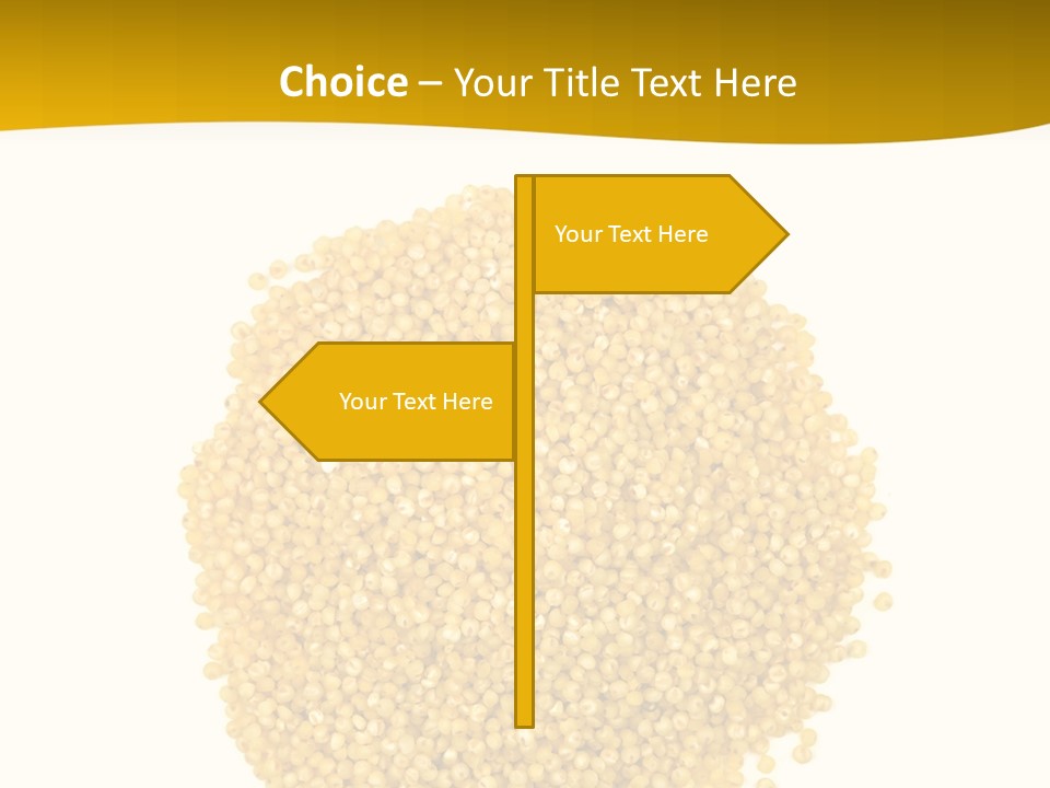 A Pile Of Yellow Seeds Next To A White Background PowerPoint Template