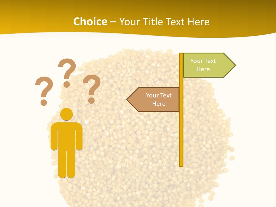 A Pile Of Yellow Seeds Next To A White Background PowerPoint Template