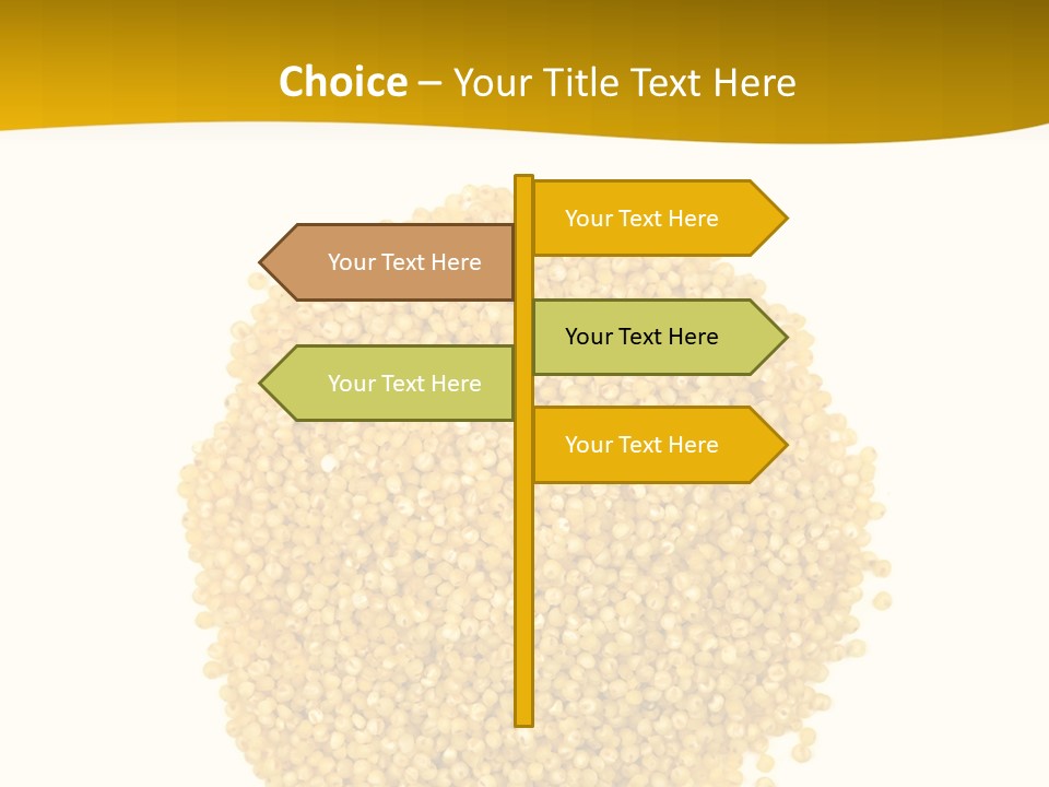 A Pile Of Yellow Seeds Next To A White Background PowerPoint Template