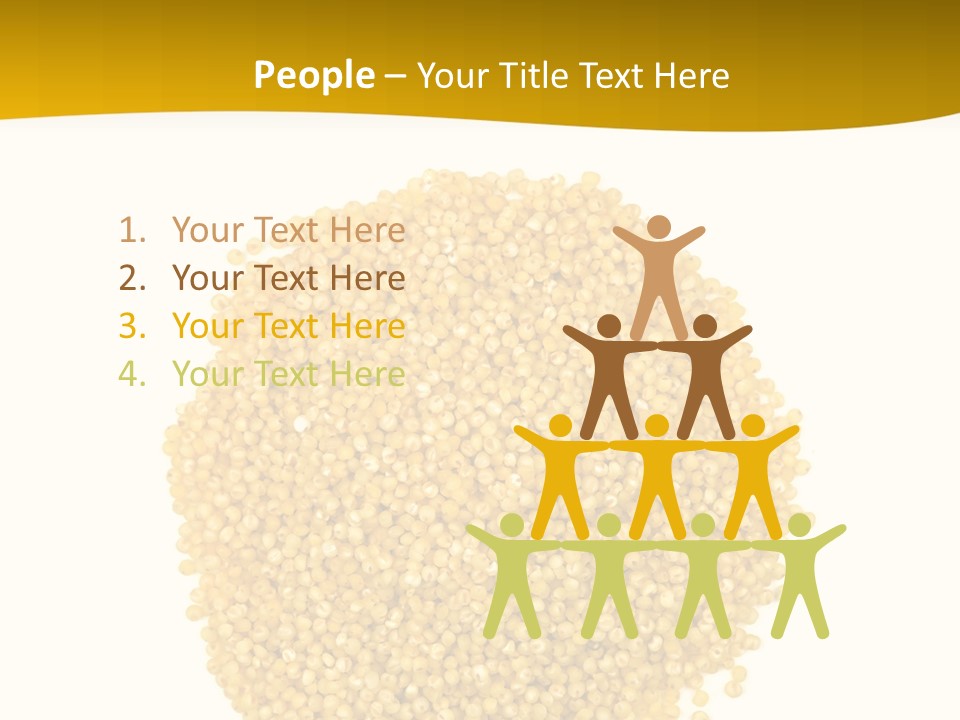 A Pile Of Yellow Seeds Next To A White Background PowerPoint Template