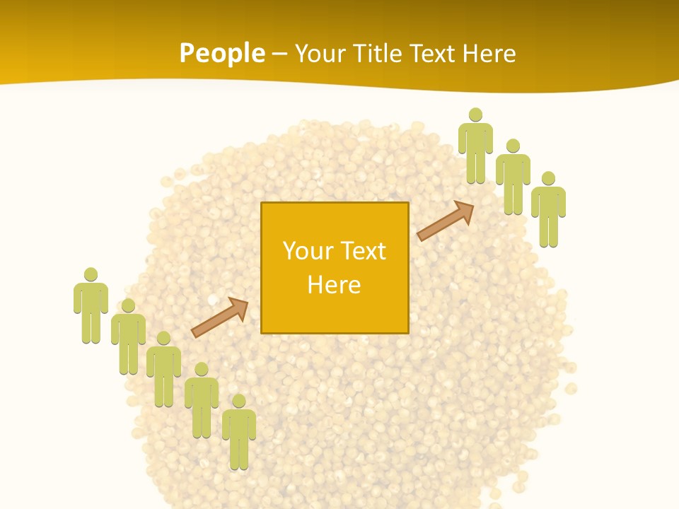 A Pile Of Yellow Seeds Next To A White Background PowerPoint Template