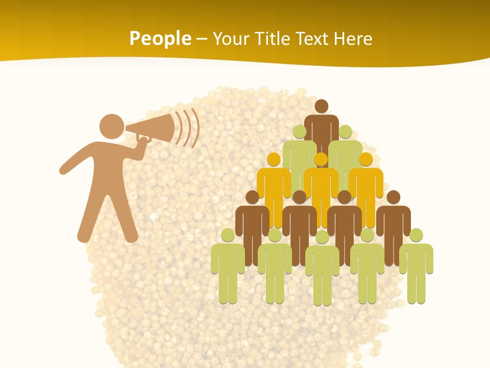A Pile Of Yellow Seeds Next To A White Background PowerPoint Template