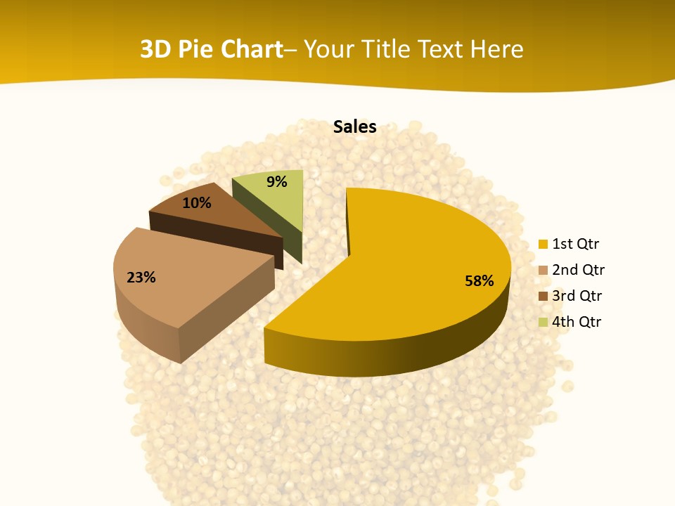 A Pile Of Yellow Seeds Next To A White Background PowerPoint Template