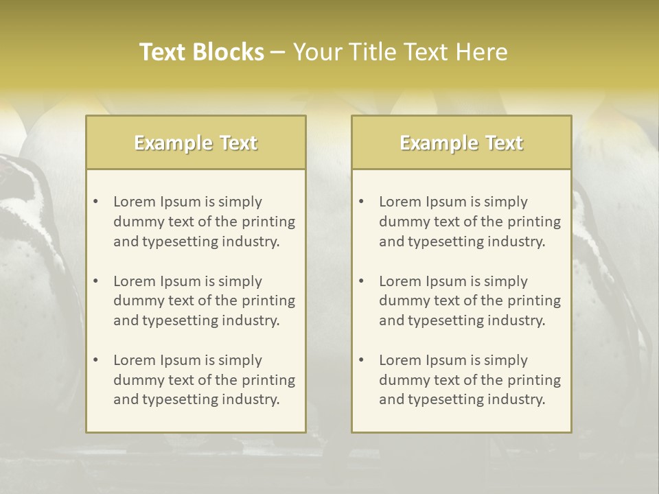 Penguins Emperor Penguins Huddle PowerPoint Template