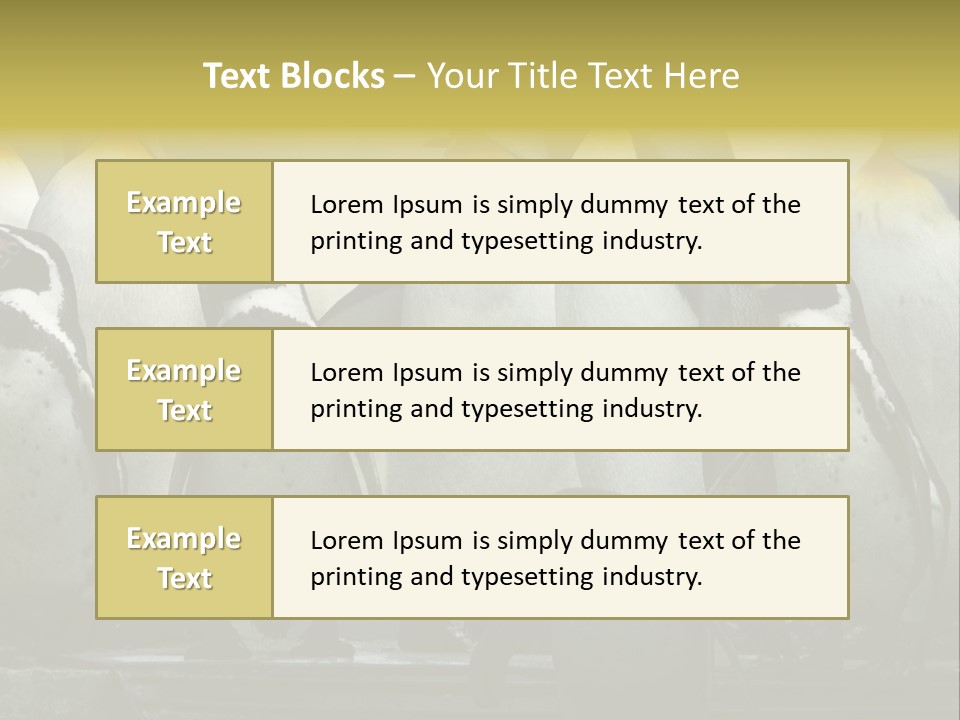 Penguins Emperor Penguins Huddle PowerPoint Template