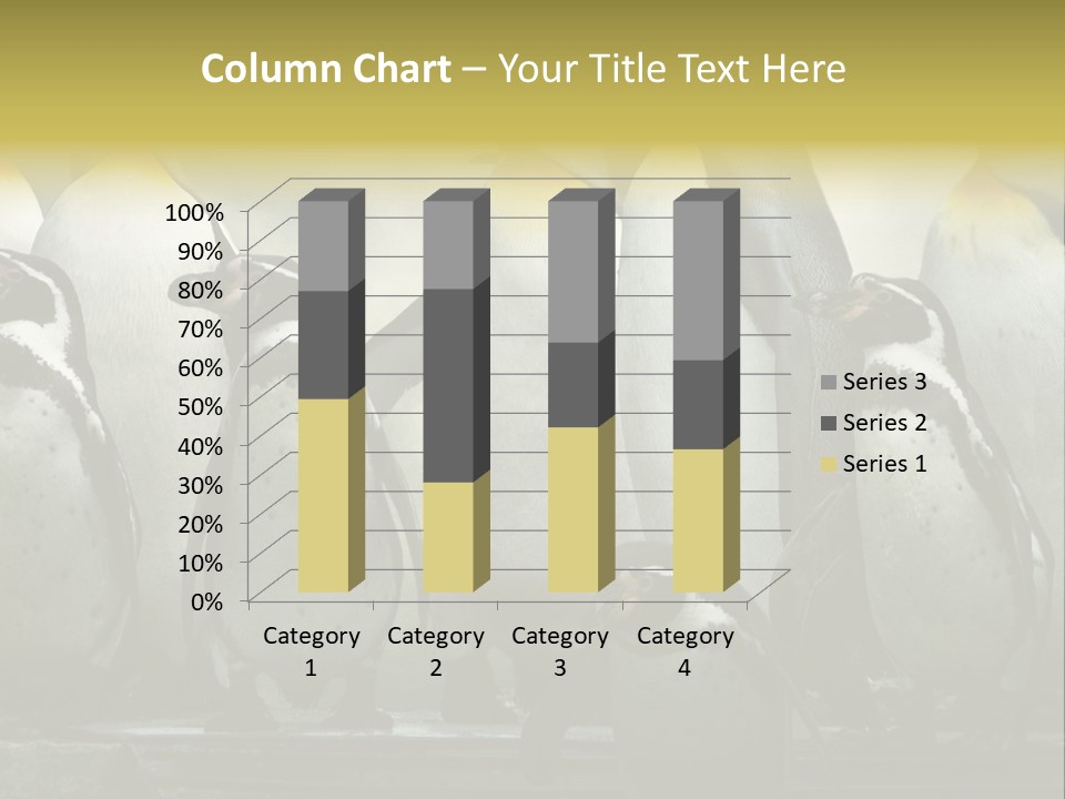 Penguins Emperor Penguins Huddle PowerPoint Template