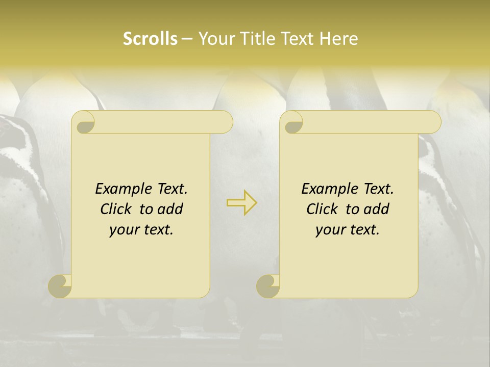 Penguins Emperor Penguins Huddle PowerPoint Template