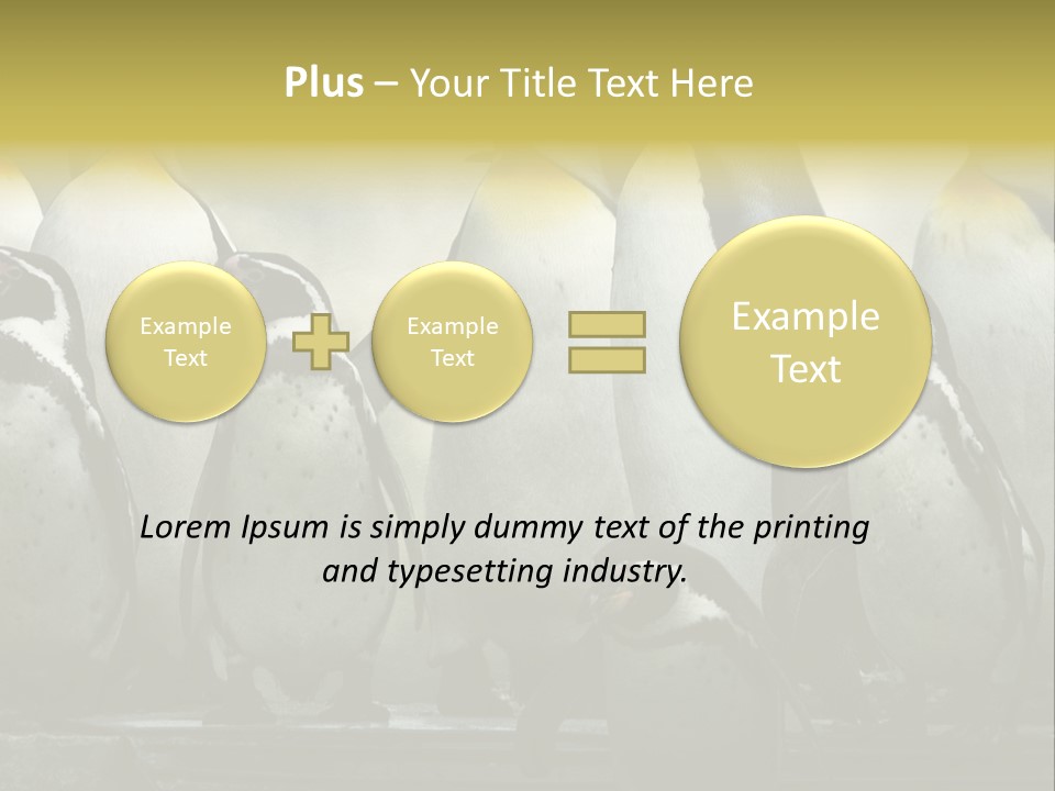 Penguins Emperor Penguins Huddle PowerPoint Template
