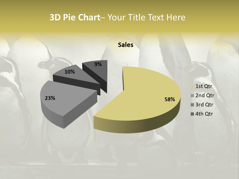 Penguins Emperor Penguins Huddle PowerPoint Template