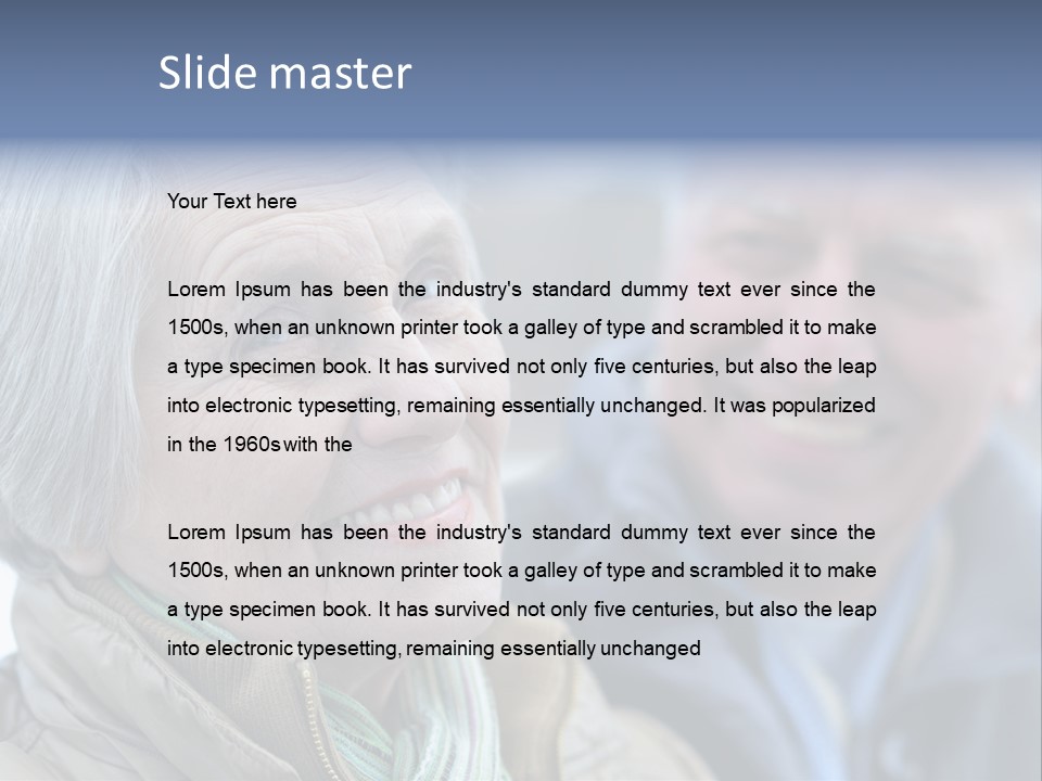 Elder Closeup Friend PowerPoint Template