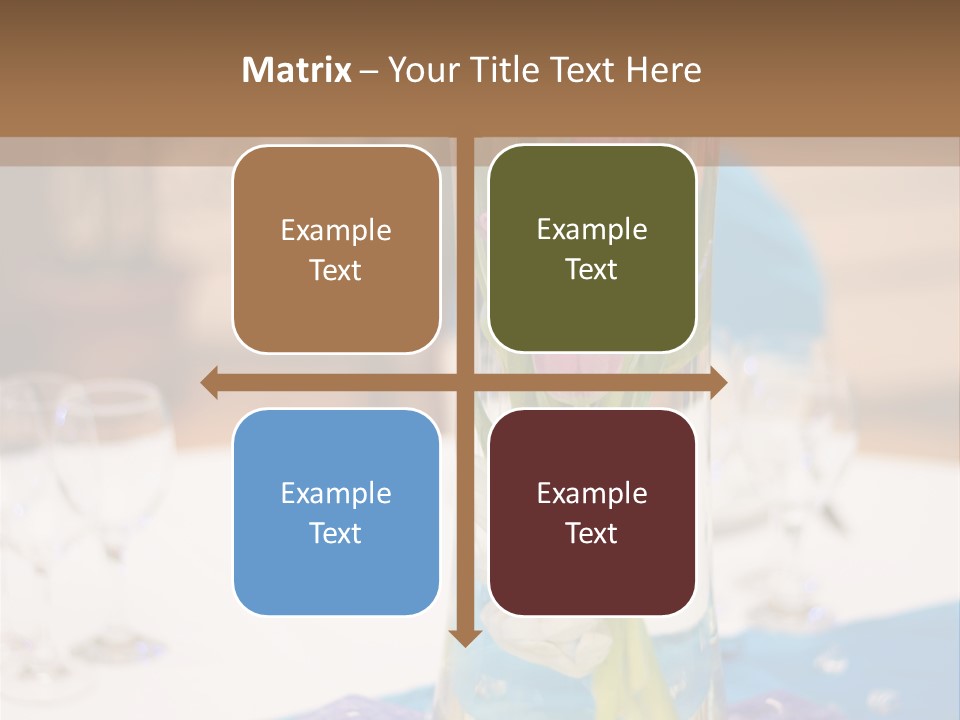 Arrangement Reception Shallow Depth Of Field PowerPoint Template