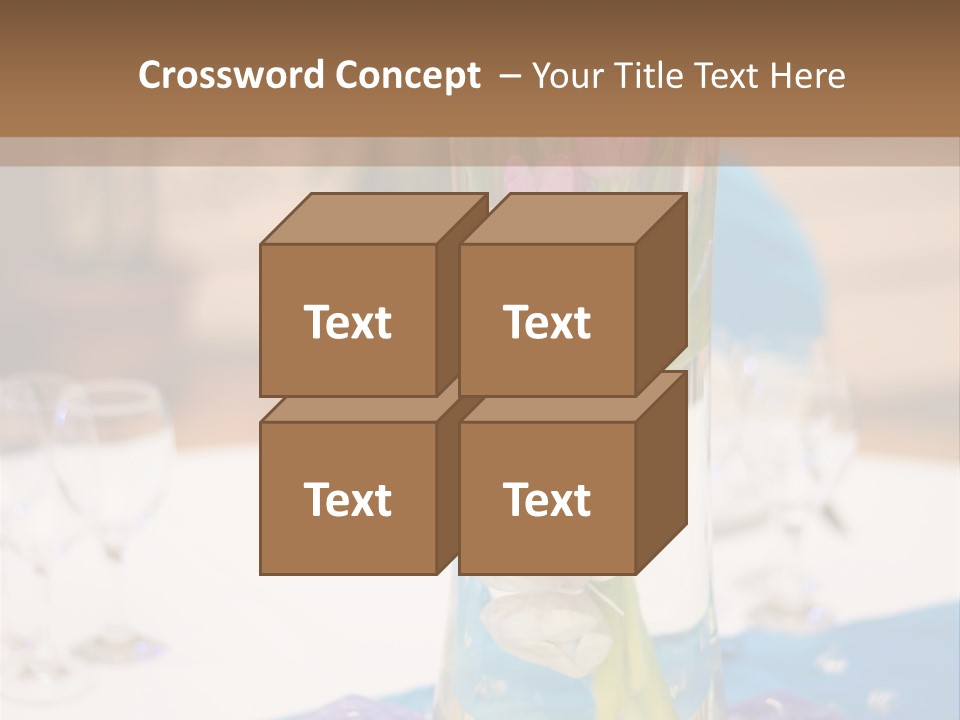 Arrangement Reception Shallow Depth Of Field PowerPoint Template
