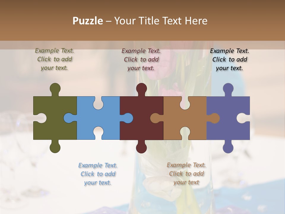 Arrangement Reception Shallow Depth Of Field PowerPoint Template