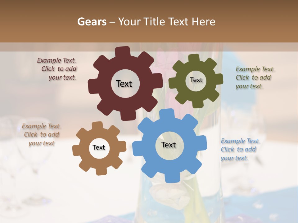 Arrangement Reception Shallow Depth Of Field PowerPoint Template