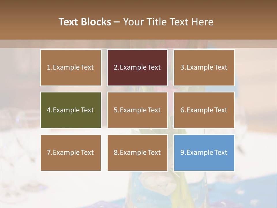 Arrangement Reception Shallow Depth Of Field PowerPoint Template