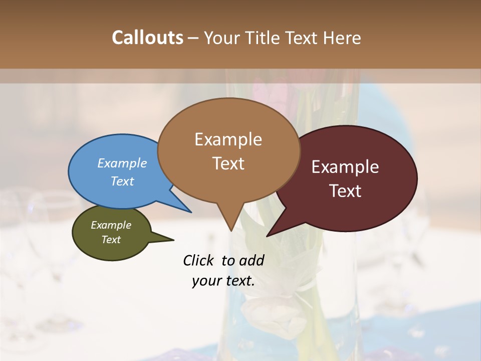 Arrangement Reception Shallow Depth Of Field PowerPoint Template