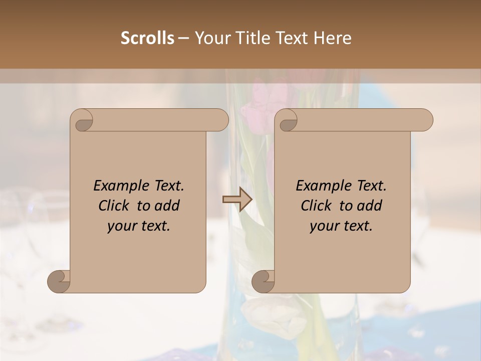 Arrangement Reception Shallow Depth Of Field PowerPoint Template